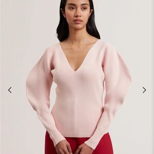 Ted Baker Amelyaa Rib Sculpt Sleeve Sweater Pink Size 1 US 4)